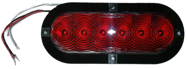 6" 6-LED SURFACE MT RED 9" PIG TAIL