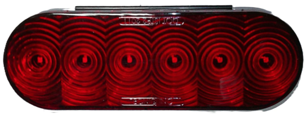6" Oval Red Light