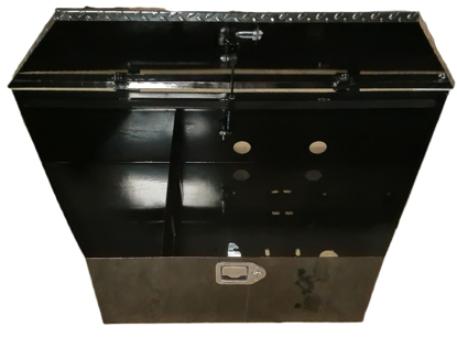 LARGE STEEL TOOLBOX W/HOLE