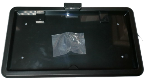 40-FRAME LICENSE PLATE, W/LIGHT BLACK PLASTIC